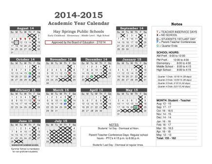 14-15 School Calendar