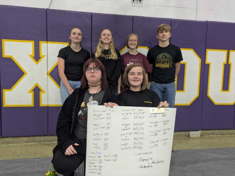 Junior High team winning 1st place.