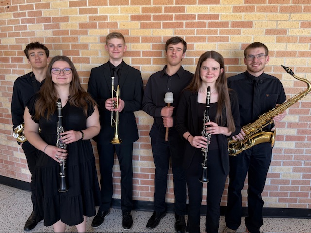 All state band group picture, formal.