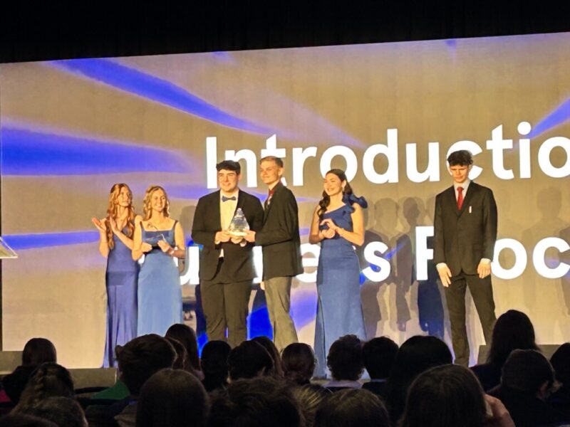 FBLA Student receiving an award.