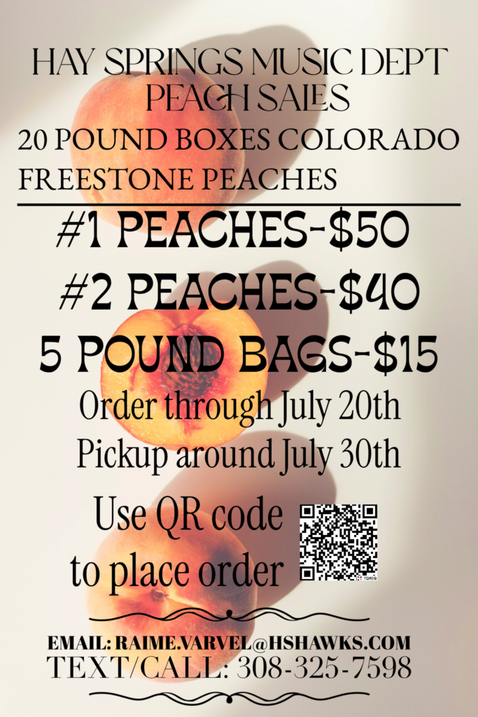 Hay Springs Music Department Peach Sales