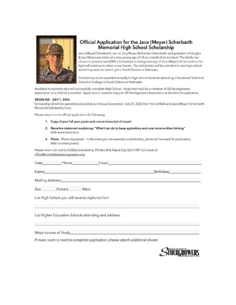 Jace (Meyer) Scherbarth Scholarship