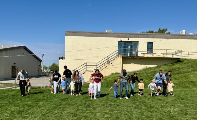 PK and Seniors doing teamwork exercise.
