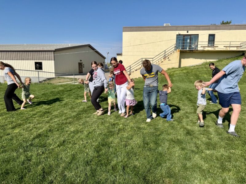 PK and Seniors doing teamwork exercise.