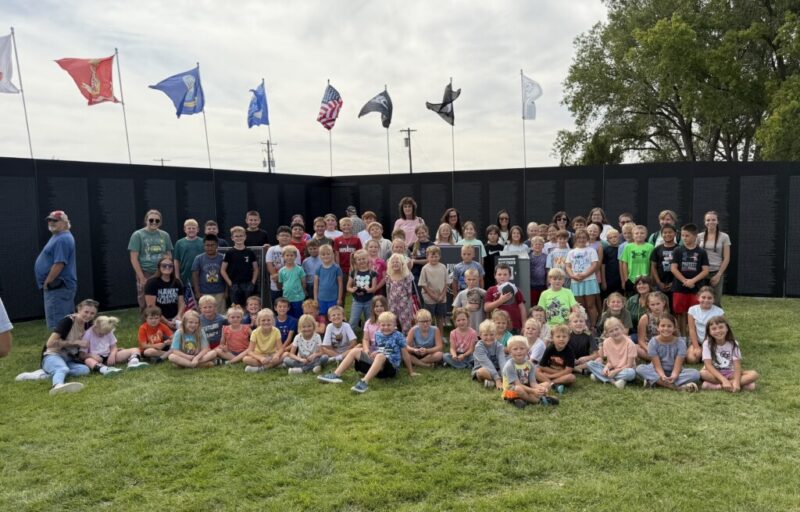 Students at the Freedom Wall