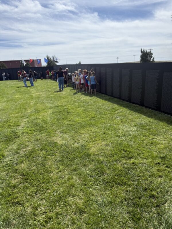 Students at the Freedom Wall