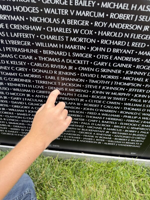 Students at the Freedom Wall