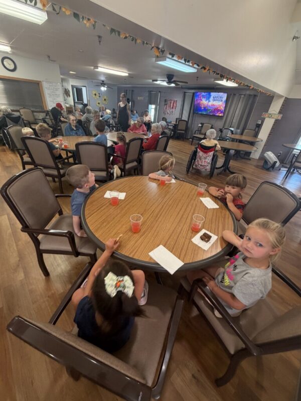 Snack time for Pre-K and residents