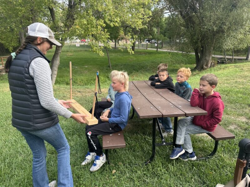 Students at bird banding field trip.