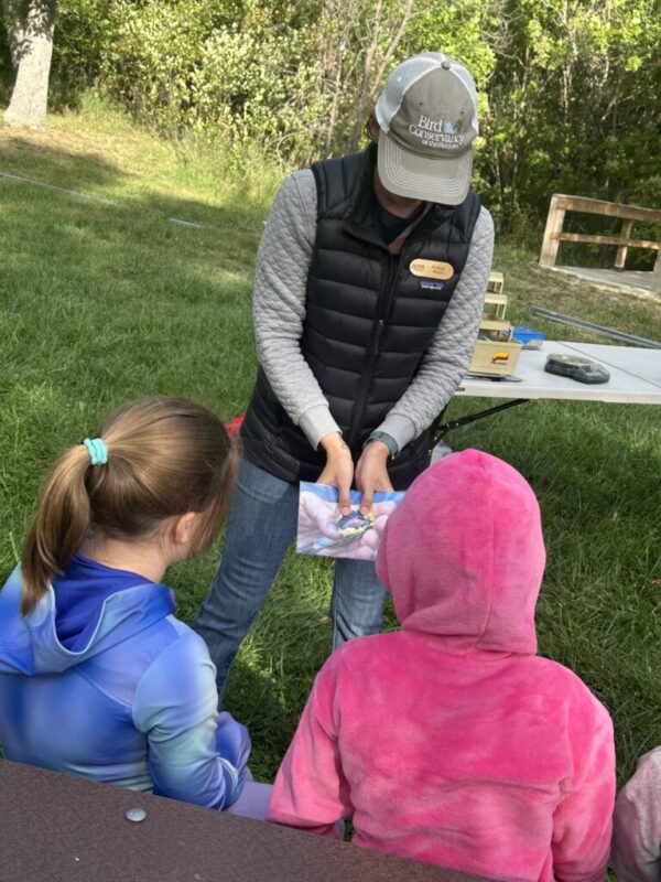Students at bird banding field trip.