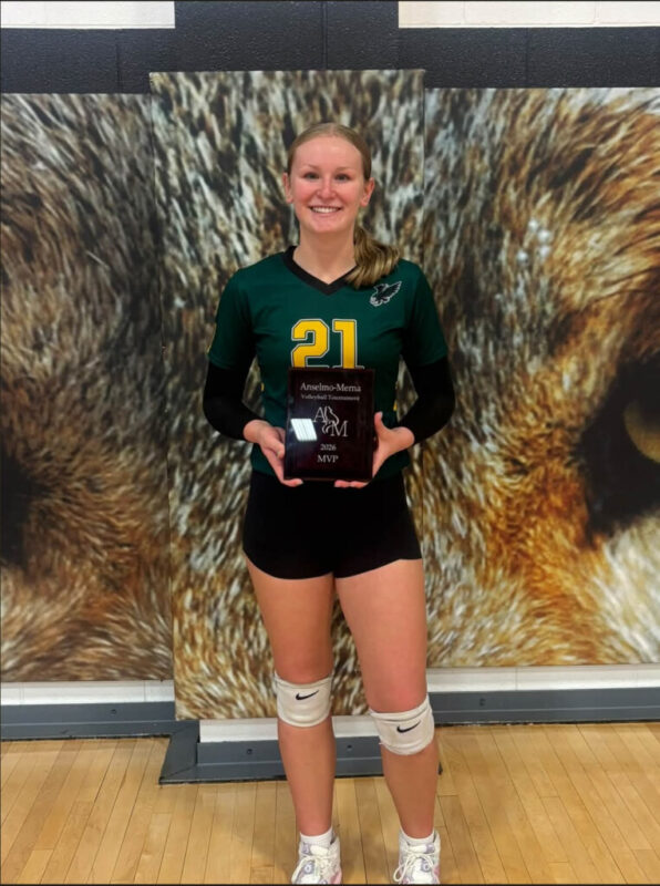 MVP at Anselmo-Merna volleyball tournament.